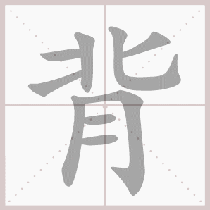 背的笔顺,背字笔顺